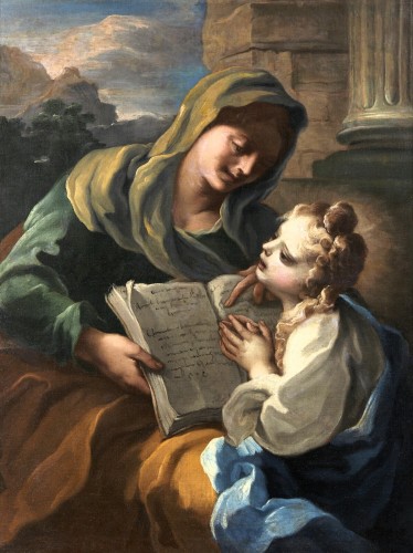 L'Éducation de la Vierge - Carlo Preda (1652 - 1729) - Tableaux et dessins Style Louis XIV